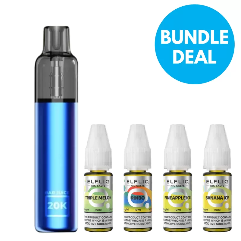 5mg Elfliq And Bar Juice 20K Puffs Disposable BUNDLE