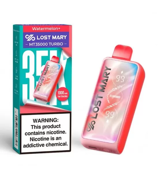 Lost Mary MT35000 Turbo Rechargeable Disposable Vape (35,000 Puffs) - 20 mg / Cherry Strazz - Image 2