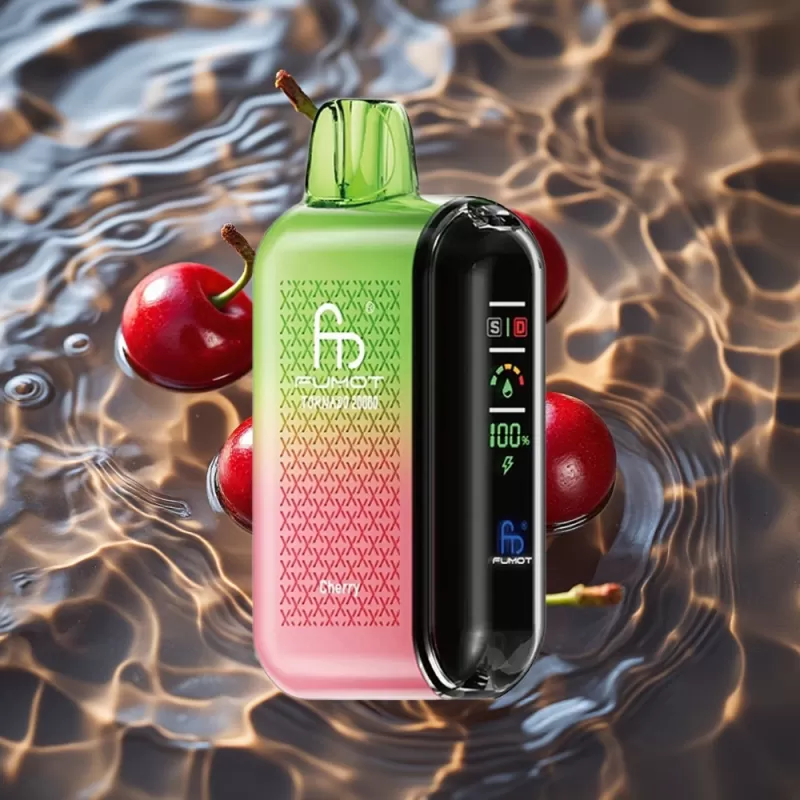 Fumot Tornado 20000 Puffs Disposable Vape Cherry – Dual Mesh Coil, 20ml E-liquid, 850mAh Battery - Bangvapeaustralia