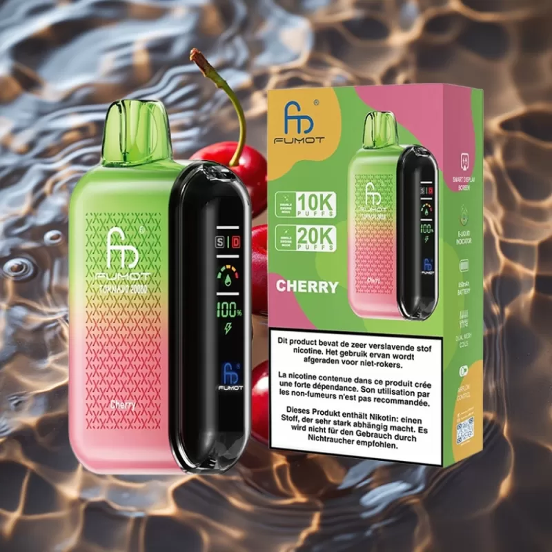 Fumot Tornado 20000 Puffs Disposable Vape Cherry – Dual Mesh Coil, 20ml E-liquid, 850mAh Battery - Bangvapeaustralia - Image 2
