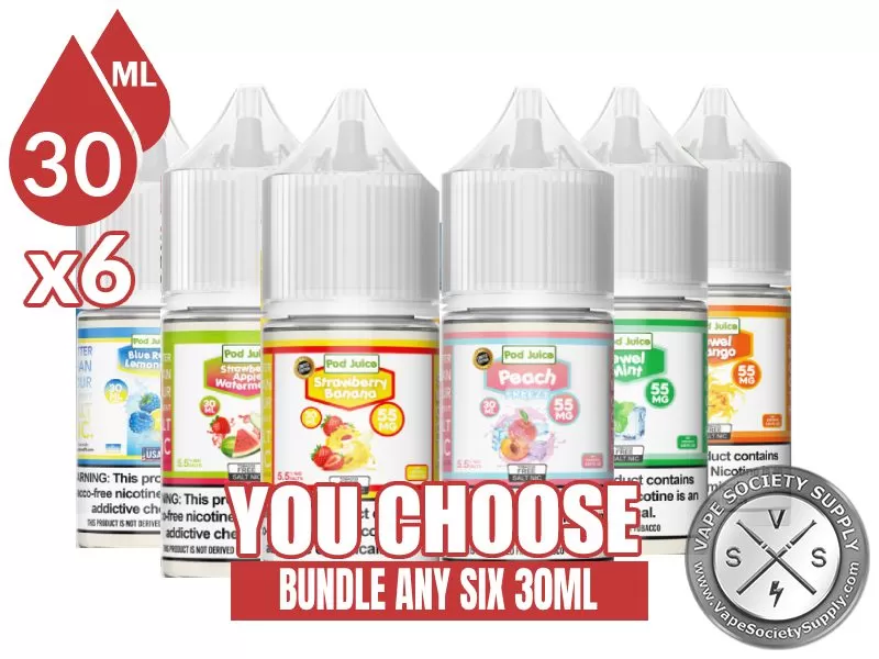 Pod Juice Salt Bundle 6x30ml (180ml)