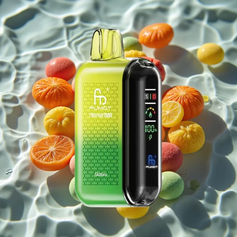 Fumot Tornado 20000 Puffs Skittles Disposable Vape with Dual Mesh Coil & Smart Display - Bangvapeaustralia