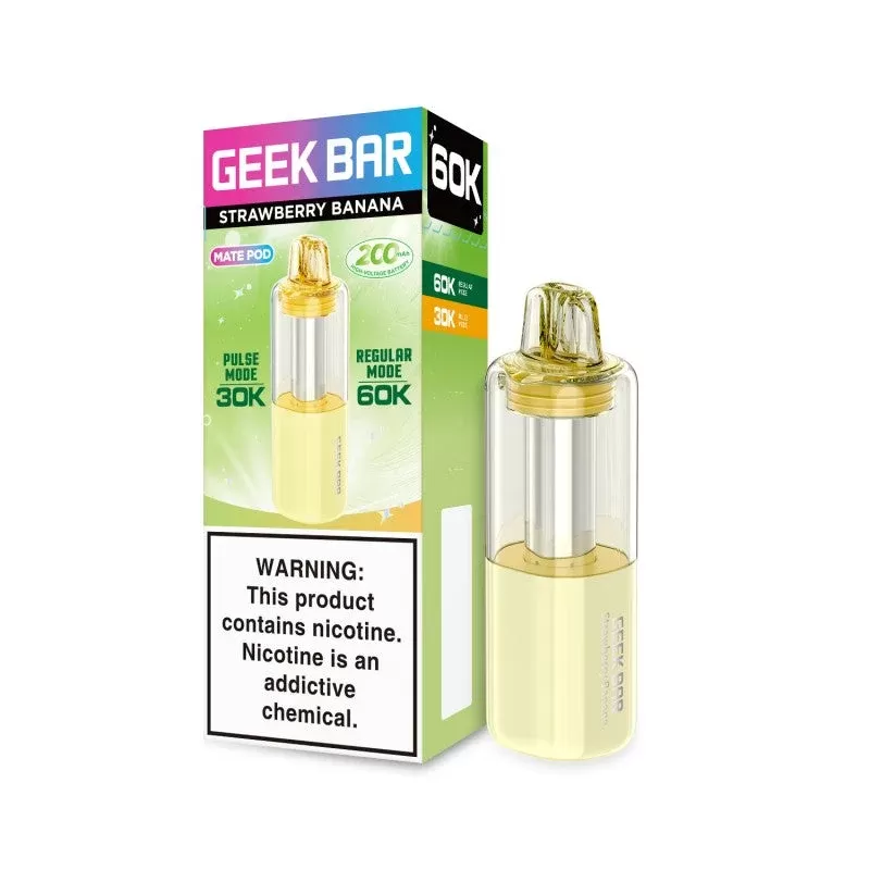 Strawberry Banana Geek Bar Mate 60K Disposable Pod