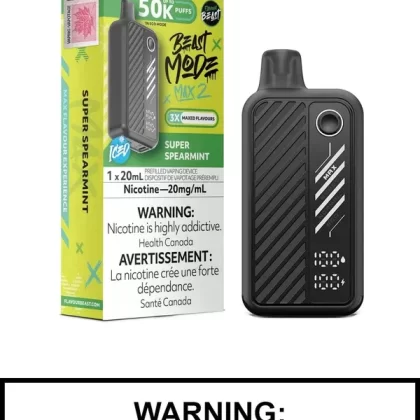 Super Spearmint Iced Flavour Beast Beast Mode Max 2 Disposable Vape