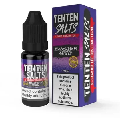 Blackcurrant Aniseed TenTen Salts E-Liquid - 10mg
