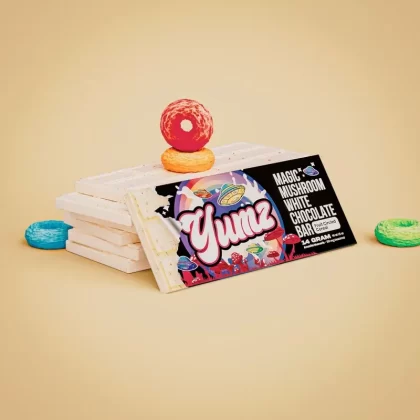 Yumz Amanita Muscaria Mushroom Chocolate Bar | White Shroom Chocolate - Vape Store