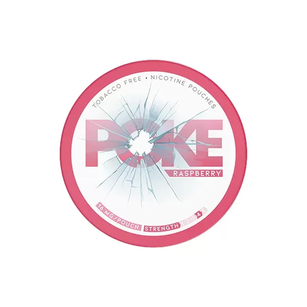 Poke Raspberry Nicotine Pouches - Strength#16mg>12mg>9mg (1CF08D)