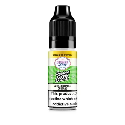 Dinner Lady Dessert Bar Salts Apple Crumble Custard Nic Salt - 10mg - Pack of 10, 20mg - Pack of 10