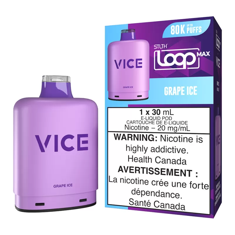 STLTH Loop Max x Vice E-Liquid Pod Pack - Grape Ice 30ml - 20mg/ml
