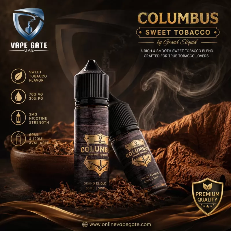 Columbus Sweet Tobacco 60ml E liquid by Grand Eliquid - 3 mg / 60 ml