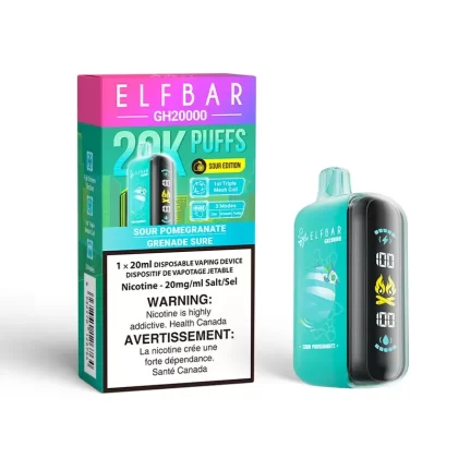 Elf Bar GH 20K Sour Pomegrante Disposable Vape - STRENGTH#20MG>20MG (ONT-TAX)