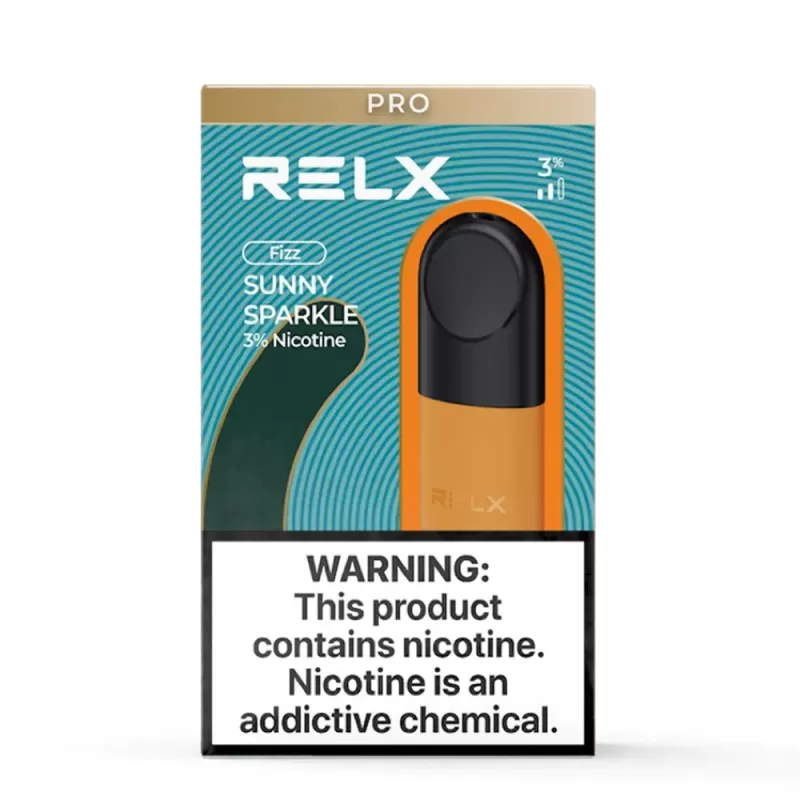 RELX Pod Pro – Sunny Sparkle (Orange Soda ICE) – 3% Nicotine - Single, Pack of 2; 5% NICOTINE