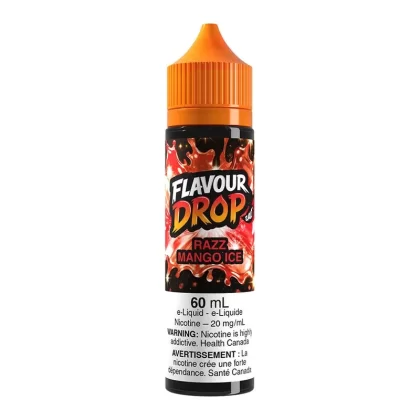 Flavour Drop Salt Nic E-Liquid – Razz Mango Ice 60ml
