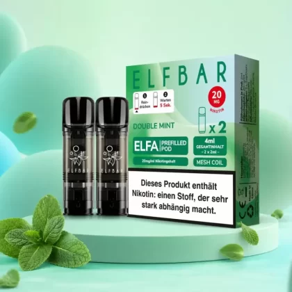 Elf Bar ELFA – Double Mint – Prefilled Liquid Pod – (2er Pack)