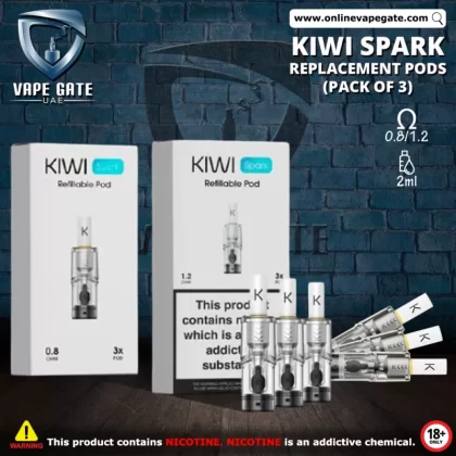 Kiwi Spark Replacement Pods (Pack of 3) - 1.2 ohm