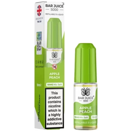 Apple Peach Nic Salt E-Liquid by Bar Juice 5000 (10ml) - 10mg