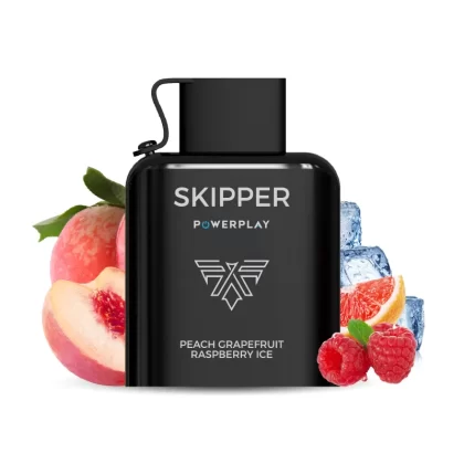 Skipper Powerplay – Peach Grapefruit Raspberry Ice Disposable Pod (16000 Puff) (50Mg)