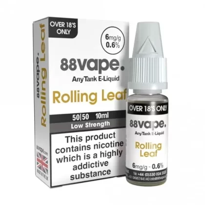 88vape Rolling Leaf E Liquid – AnyTank & Original Series (10ml)