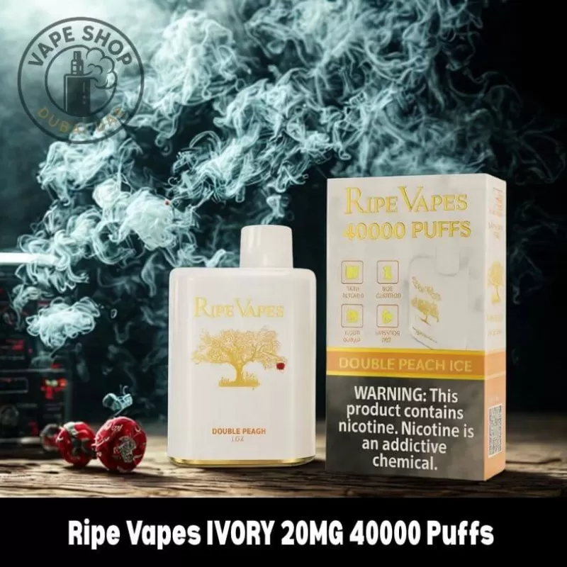 Ripe Vapes IVORY 20MG 40000 Puffs Disposable vape - Blue Razz Ice, Cool Mint Ice