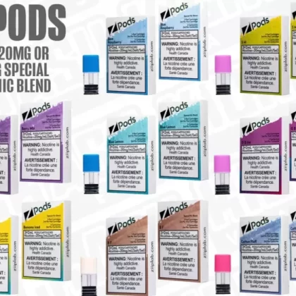 Z pods STLTH Compatible -Lychee Peach - 20 MG Supreme Nic Blend – 2% with 50MG Throat Hit