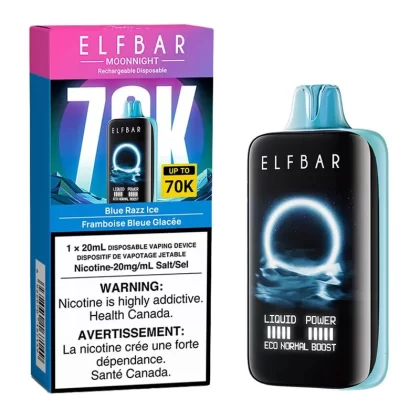 Elf Bar MoonNight 70K Disposable Vape Device – Blue Razz Ice 20ml