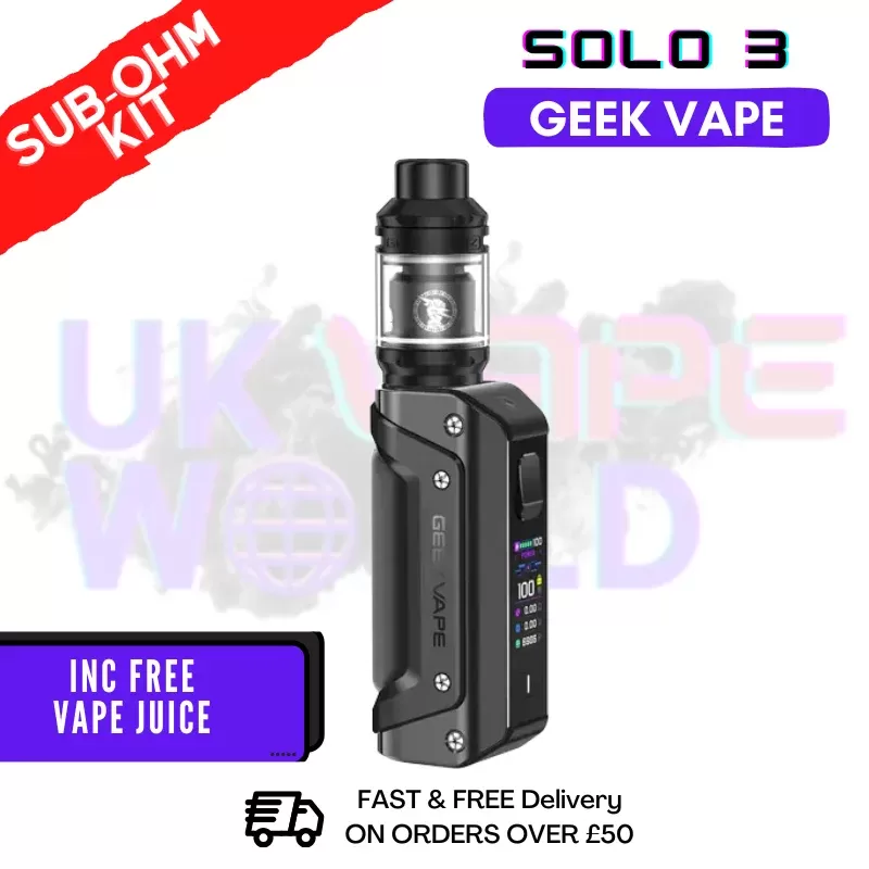 Black GeekVape Aegis Solo 3 Sub Ohm Kit