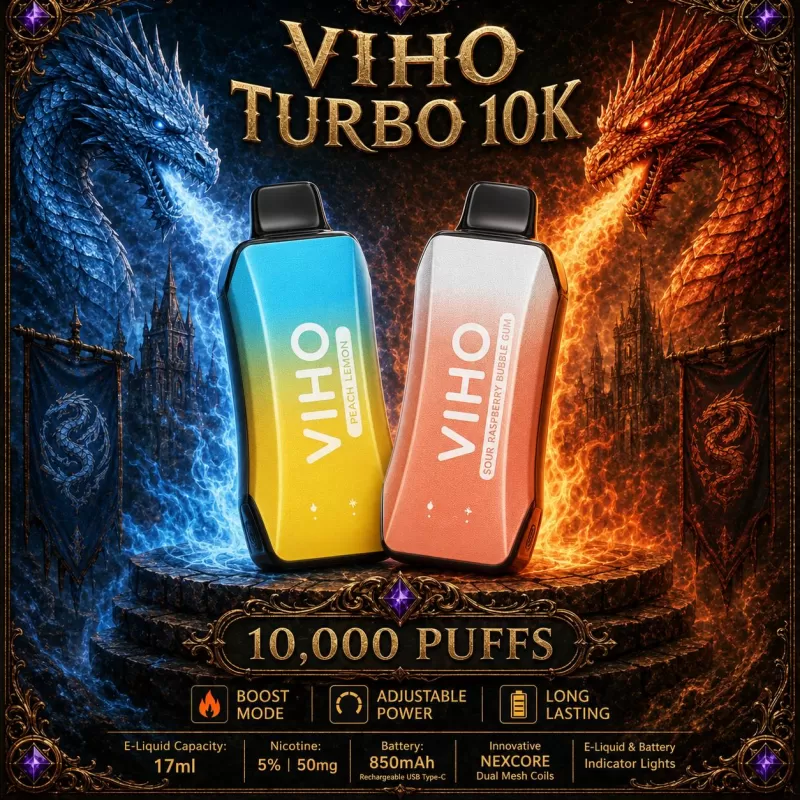 VIHO Turbo 10K - Lemon Mint - Vapeciga