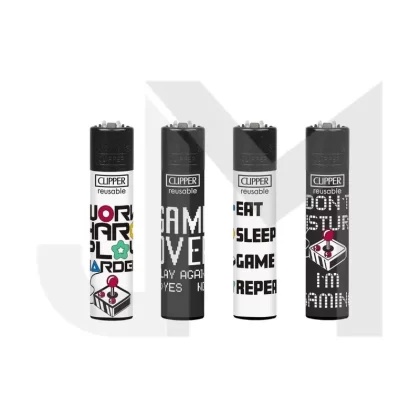 40 Clipper CP11RH Classic Gaming 4 Life Flint Lighters – CL3C1580