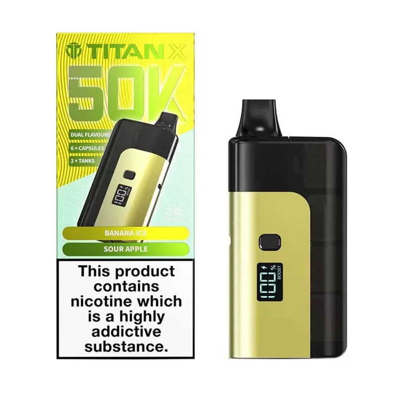 Titan X 50K Prefilled Pod Kit - Banana Ice / Sour Apple, Blueberry Raspberry - Image 2