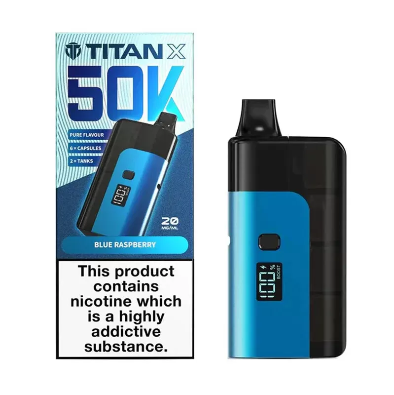 Titan X 50K Prefilled Pod Kit - Banana Ice / Sour Apple, Blueberry Raspberry - Image 3