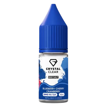 Crystal Clear Bar Salts Blueberry Cherry Cranberry Nic Salt Vape Juice - 10mg