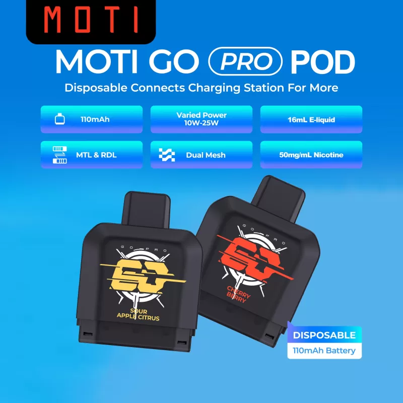 MOTI Go Pro Disposable Flavor Pod (Pod ONLY) - Peach Ice