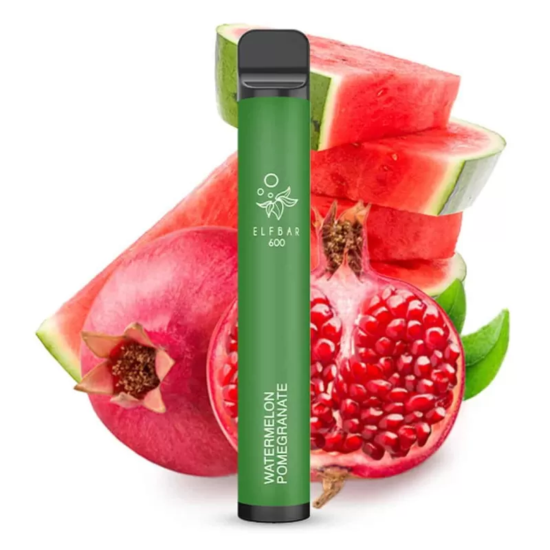ELF BAR 600 – Watermelon Pomegranate - Elf Bar / 20mg/ml / 550 mAh / Glycerin / Propylenglykol / Nikotin-Benzoat / Aromastoffe / ca. 600 - Image 2