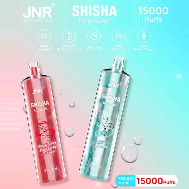 JNR Shisha Hookah 15K Disposable E-Hookah - 15000 Puffs - Double Melon Mint