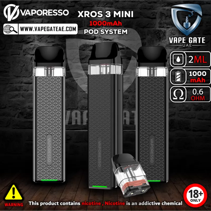 VAPORESSO XROS 3 MINI 1000mAh POD SYSTEM - Space Gray