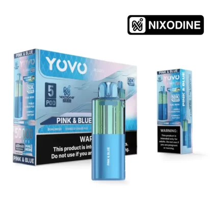 YOVO JB50k Nixodine POD ONLY Pink & Blue