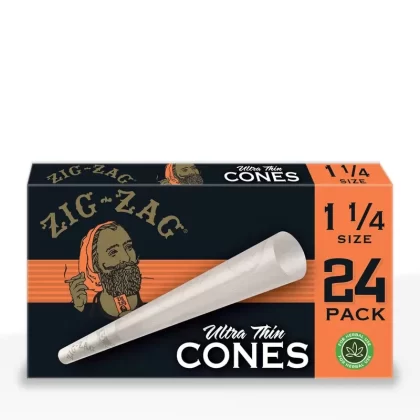 Zig-Zag® | Ultra Thin Pre-Rolled Cones | 84mm – White – 12 Count