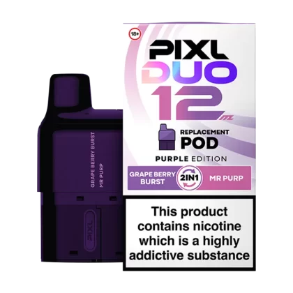 Purple Edition Pixl Duo 12 Refill Pack - 20mg - Vape Product (EAA301)
