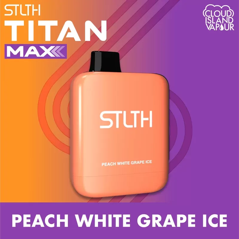 STLTH TITAN MAX Disposable Vape – Peach White Grape Ice