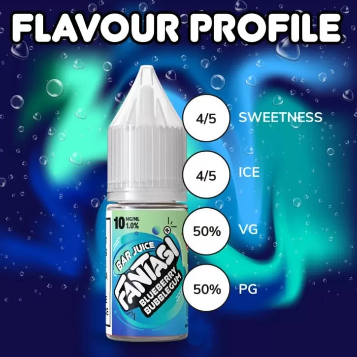 Blueberry Bubblegum Ice (Bar) Fantasi Nic Salt E-Liquid 50/50VG – 10ml – TPD - Vapestorm Co