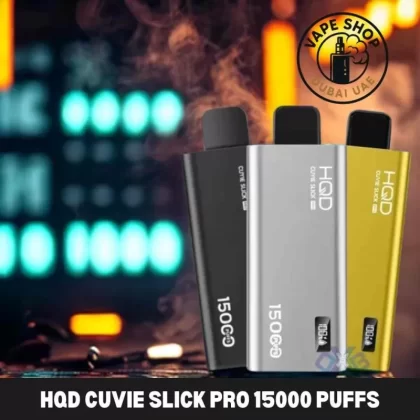 HQD Cuvie Slick Pro 15000 Puffs Buy in Dubai - Apple Grape, Black Dragon (8B788C)