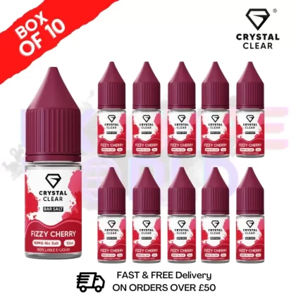 Fizzy Cherry Crystal Clear Nic Salt Box Of 10 – Only £17.99