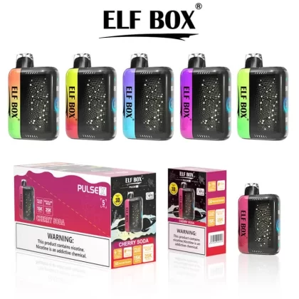 ELF BOX Pulse X 25000 Puffs Disposable Vape - Flavors#Strawberry Watermelon>Cherry Soda>Peach ice>Kiwi Passion Fruit>Lush Ice>Red Bull>Grape ice>Blue Razz ice>Strawberry Banana>Strawberry Ic