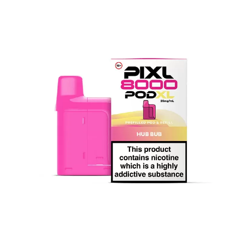 Pixl 8000 Hub Bub Refill Pods - Nicotine Strength#20mg