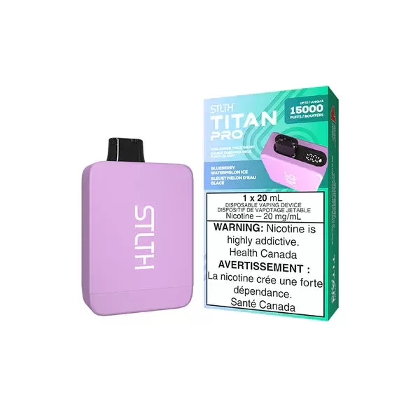 Stlth Titan Pro Disposable Vape – 15K Puffs – Blueberry Watermelon Ice - Ontario, Outside Ontario