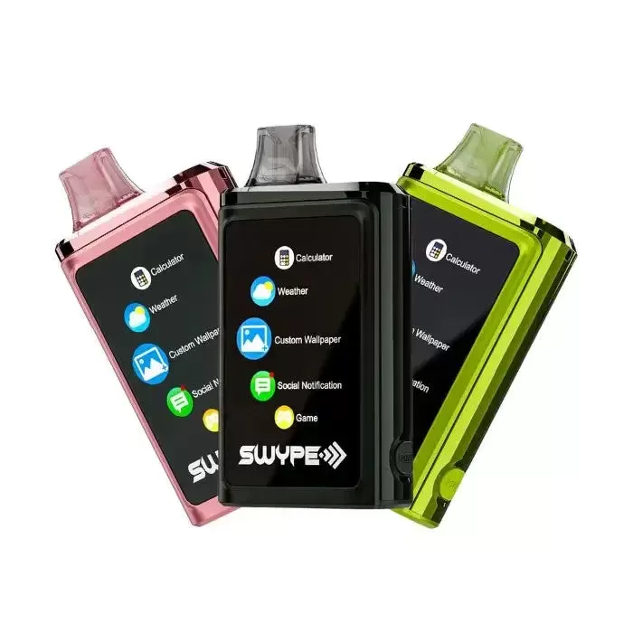 Swype Smart Vape 30K - Pack Count#Single Pack~Flavor#Blue Razz Ice>Cherry Lemon>Fucking Fab>Gum Mint>Juicy Peach>Pink Burst>Violent Rainbow>Watermelon Kiwi~Nicotine#50MG