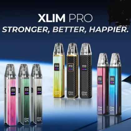OXVA XLIM PRO POD KIT - Color#GLEAMY BLUE>BLACK GOLD>GLEAMY GREEN>GLEAMY GRAY>BLACK CARBON>GLEAMY RED>GLEAMY CYAN>BROWN LEATHER>BROWN WOOD>GREY LEATHER>FANCY FEATHER>GLEAMY PINK>AURORA BLUE>