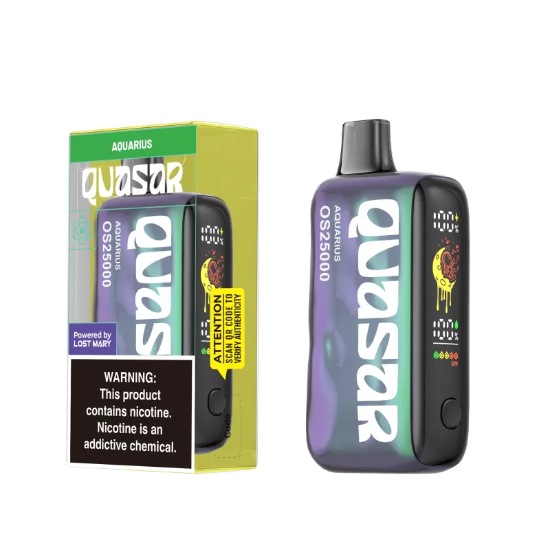 QUASAR OS25000 Powered By LOST MARY Disposable Device – 25000 Puffs - Super Mint (Splatter Edition) - Image 2