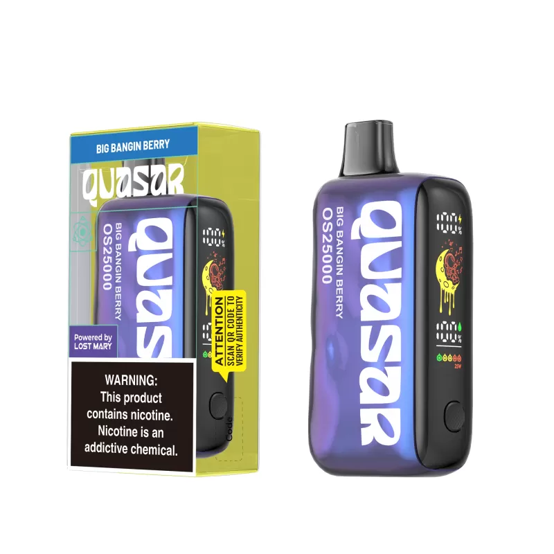 QUASAR OS25000 Powered By LOST MARY Disposable Device – 25000 Puffs - Super Mint (Splatter Edition) - Image 3