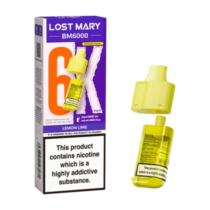 Lemon Lime Lost Mary BM6000 Refill Pack - 10mg - Vape Product (FEC5AC)